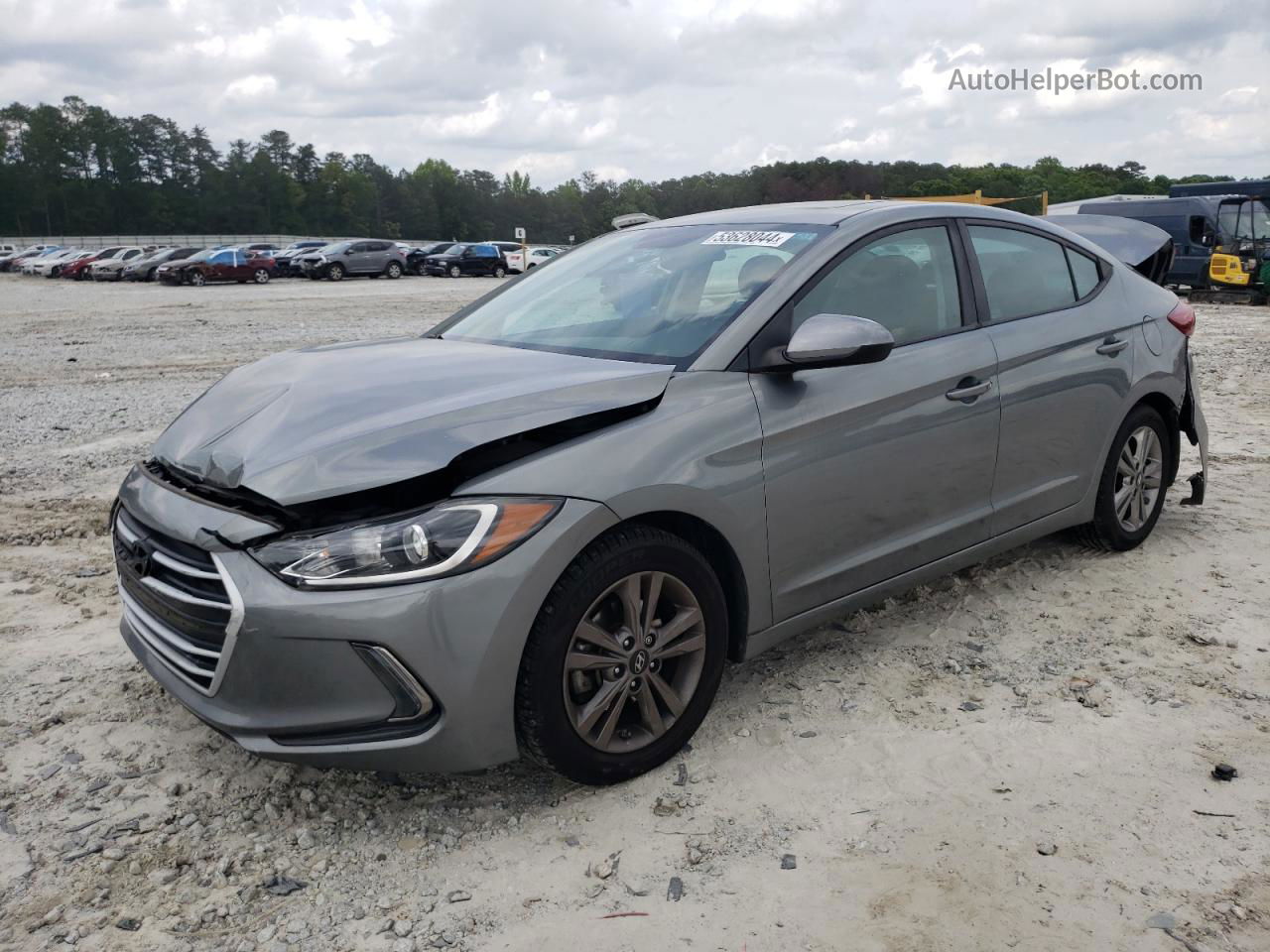 2017 Hyundai Elantra Se Gray vin: KMHD84LFXHU291091