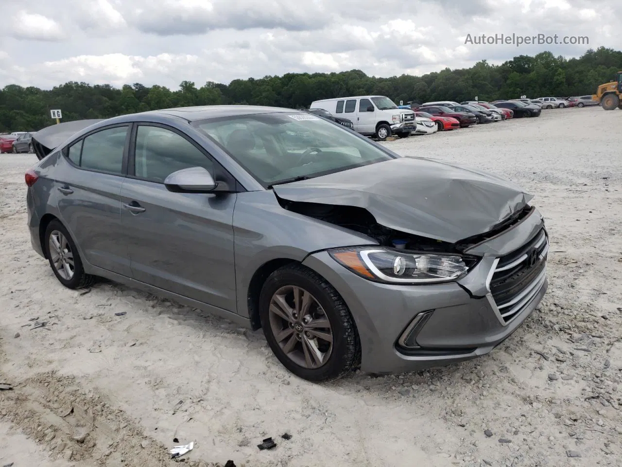 2017 Hyundai Elantra Se Gray vin: KMHD84LFXHU291091