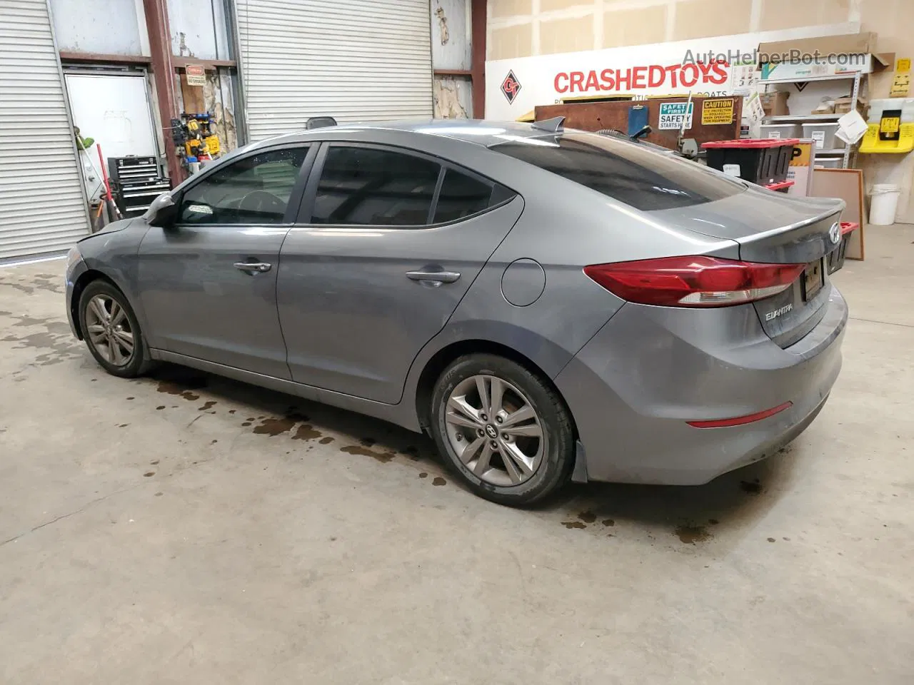 2017 Hyundai Elantra Se Gray vin: KMHD84LFXHU358188