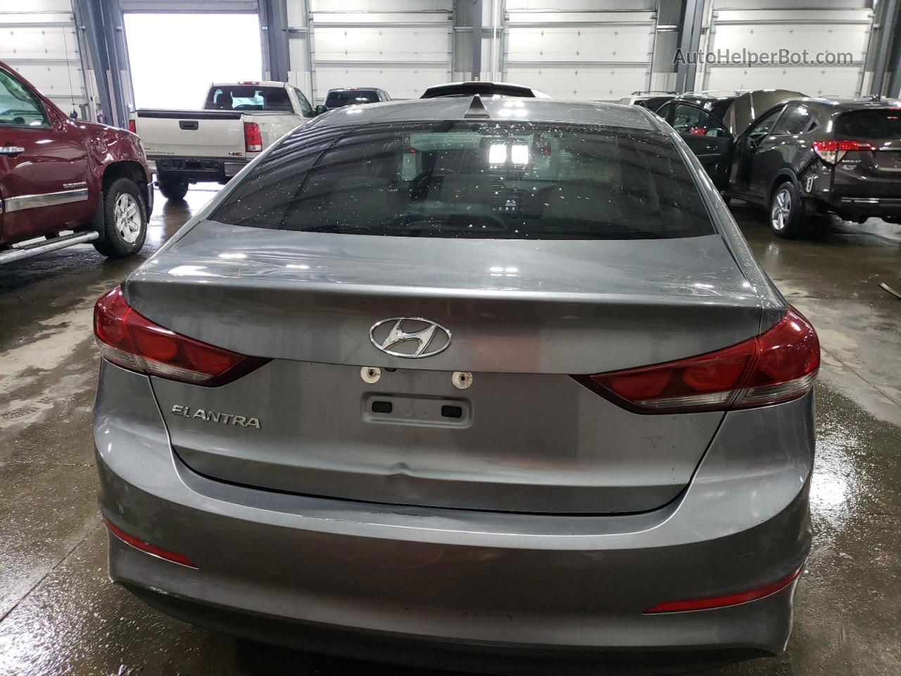 2017 Hyundai Elantra Se Gray vin: KMHD84LFXHU396956