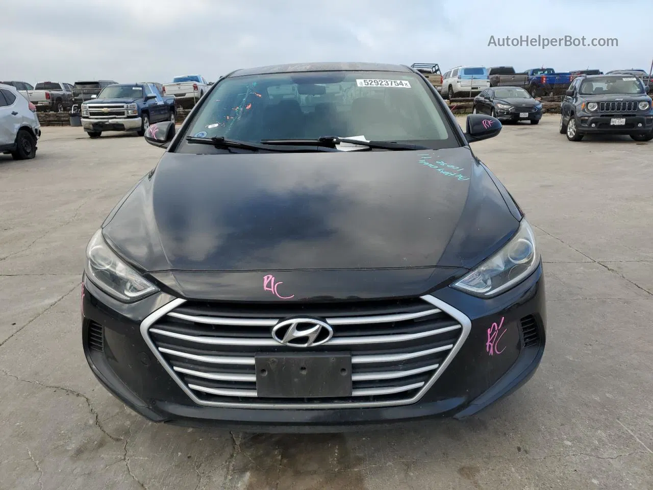 2018 Hyundai Elantra Sel Black vin: KMHD84LFXJU646153