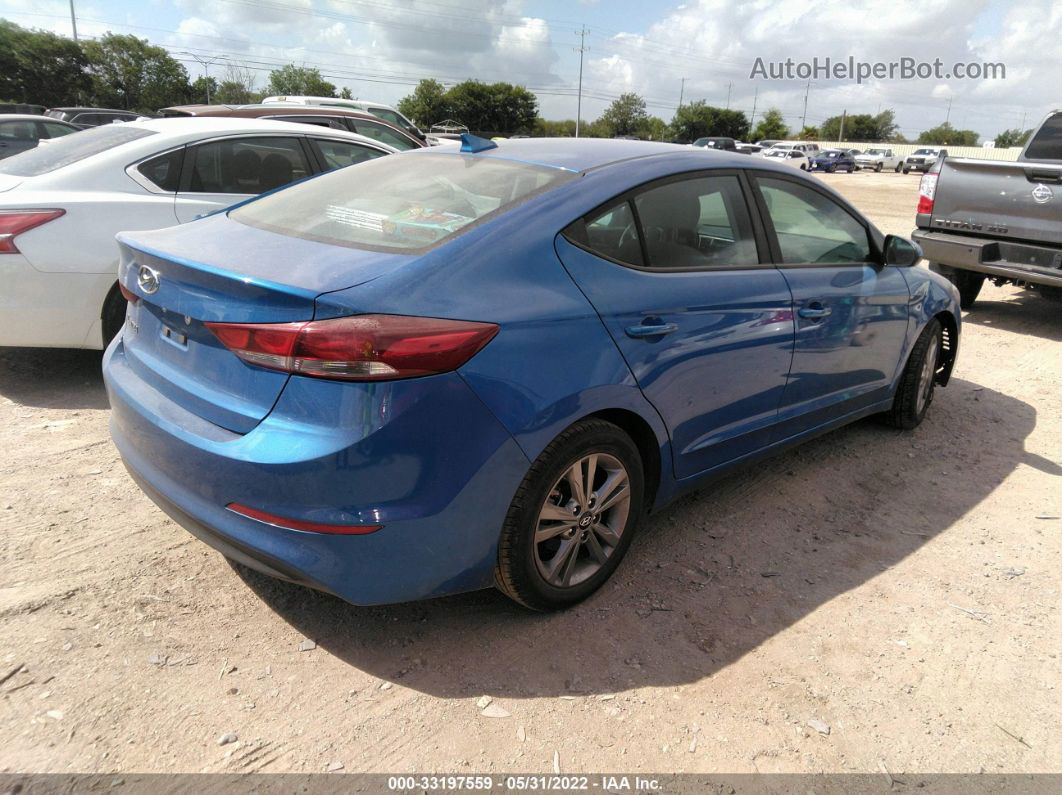 2018 Hyundai Elantra Sel Blue vin: KMHD84LFXJU648601