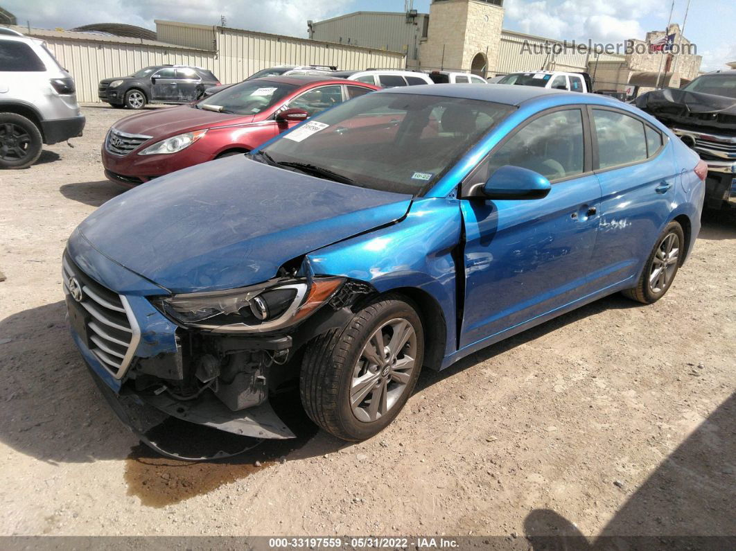 2018 Hyundai Elantra Sel Blue vin: KMHD84LFXJU648601