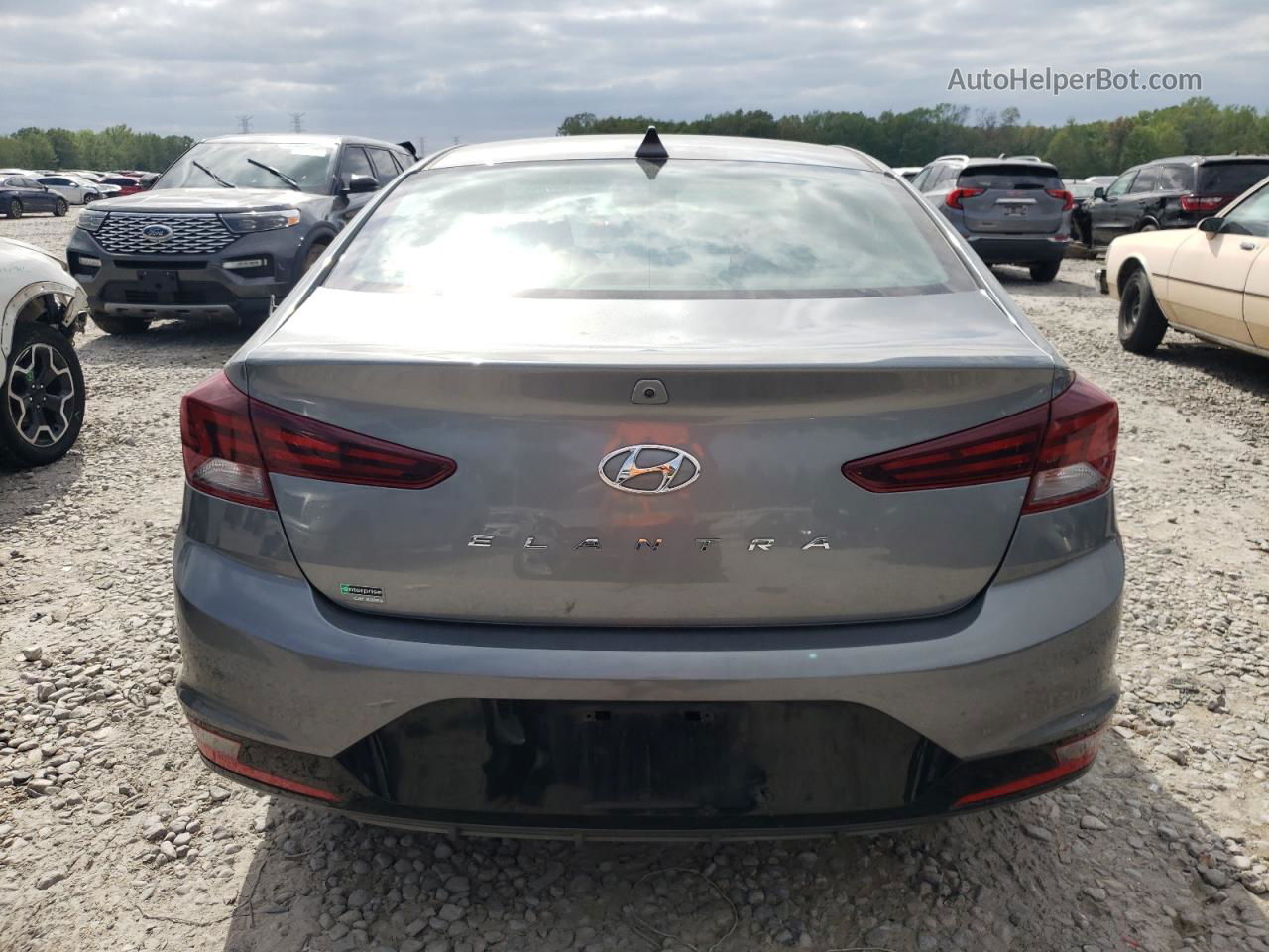 2019 Hyundai Elantra Sel Серый vin: KMHD84LFXKU742947