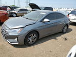 2019 Hyundai Elantra Sel Gray vin: KMHD84LFXKU796376