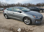 2019 Hyundai Elantra Sel Gray vin: KMHD84LFXKU809241