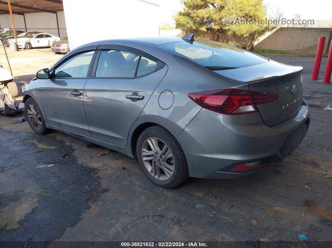 2019 Hyundai Elantra Sel Gray vin: KMHD84LFXKU812639