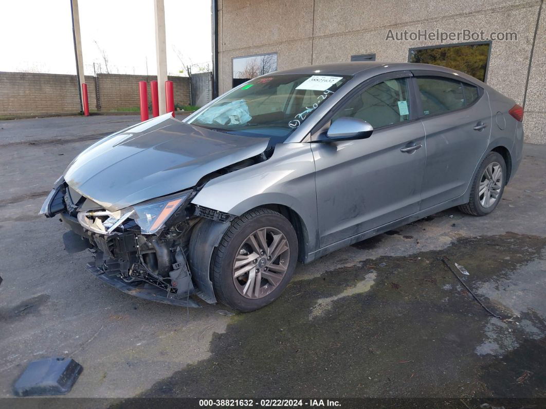 2019 Hyundai Elantra Sel Gray vin: KMHD84LFXKU812639