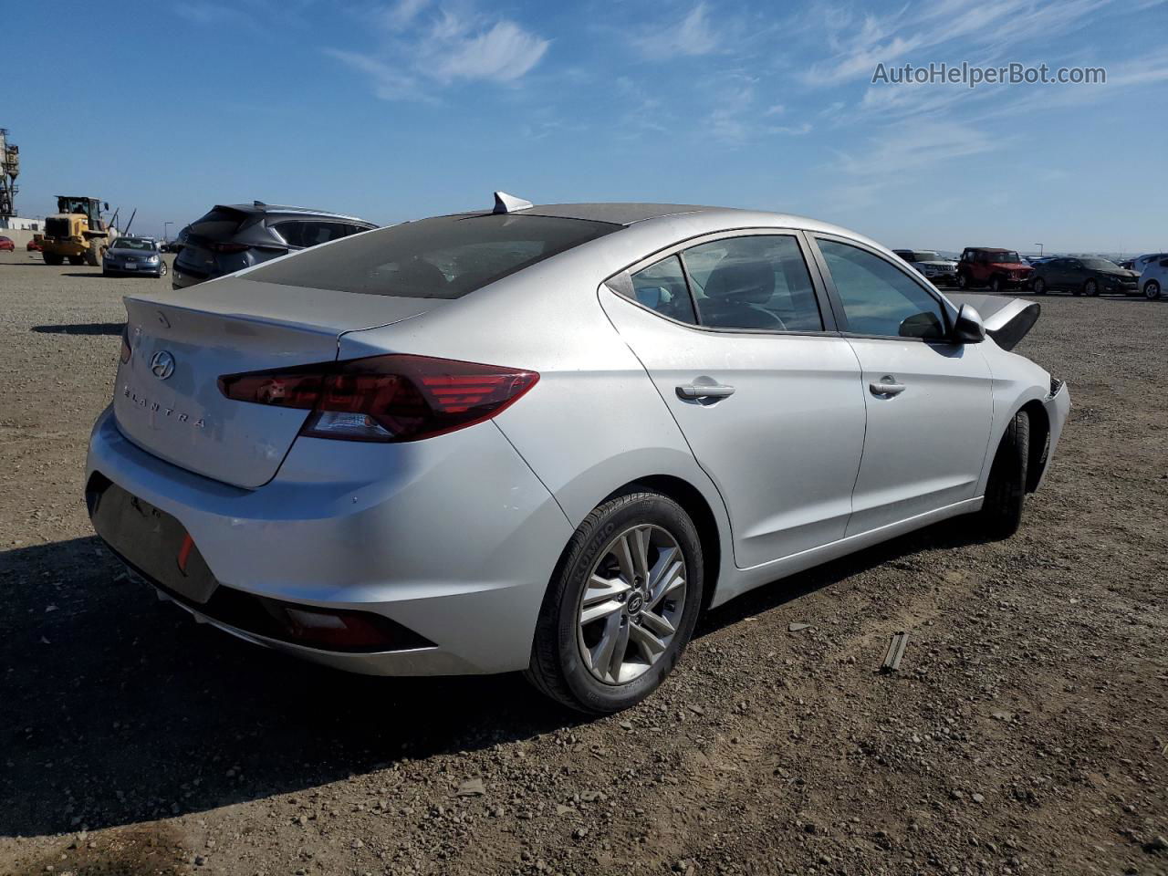 2019 Hyundai Elantra Sel Gray vin: KMHD84LFXKU837461