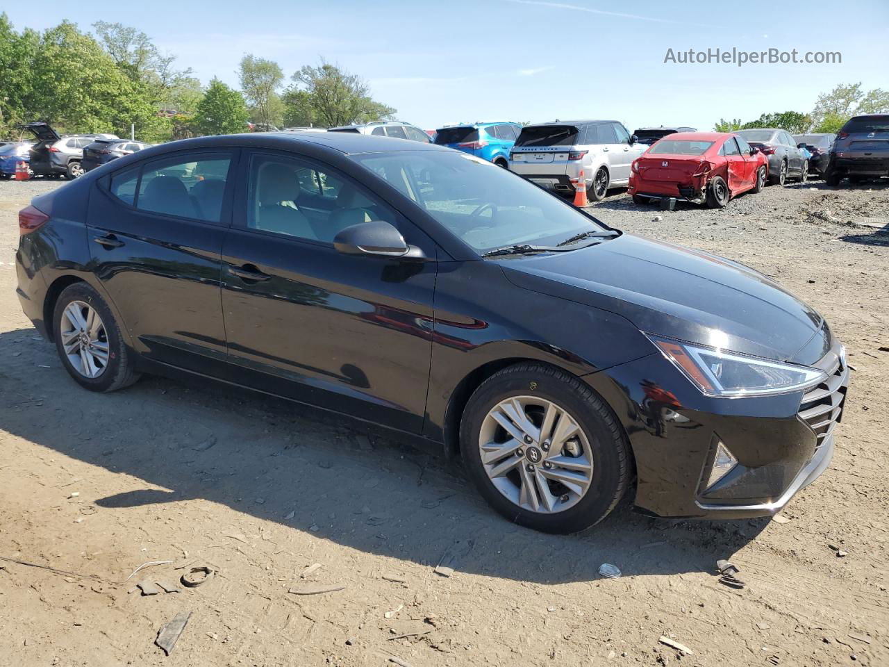 2019 Hyundai Elantra Sel Black vin: KMHD84LFXKU843504