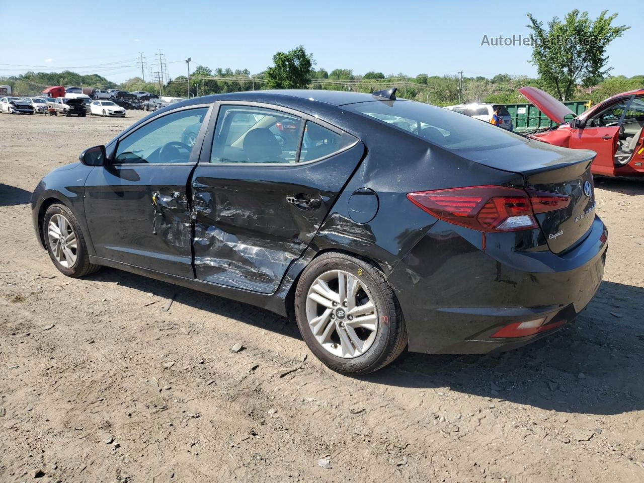 2019 Hyundai Elantra Sel Black vin: KMHD84LFXKU843504