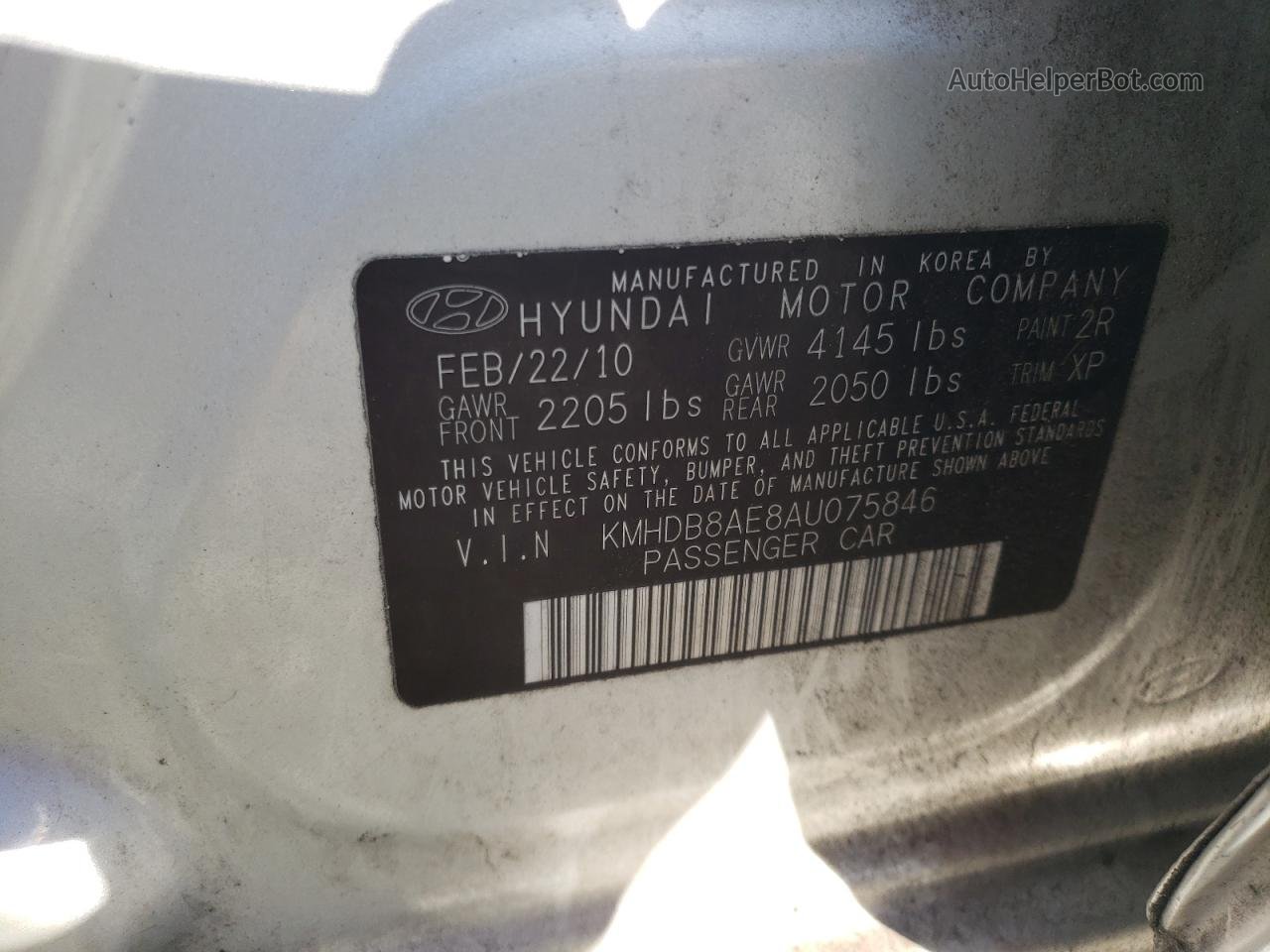 2010 Hyundai Elantra Touring Gls Silver vin: KMHDB8AE8AU075846