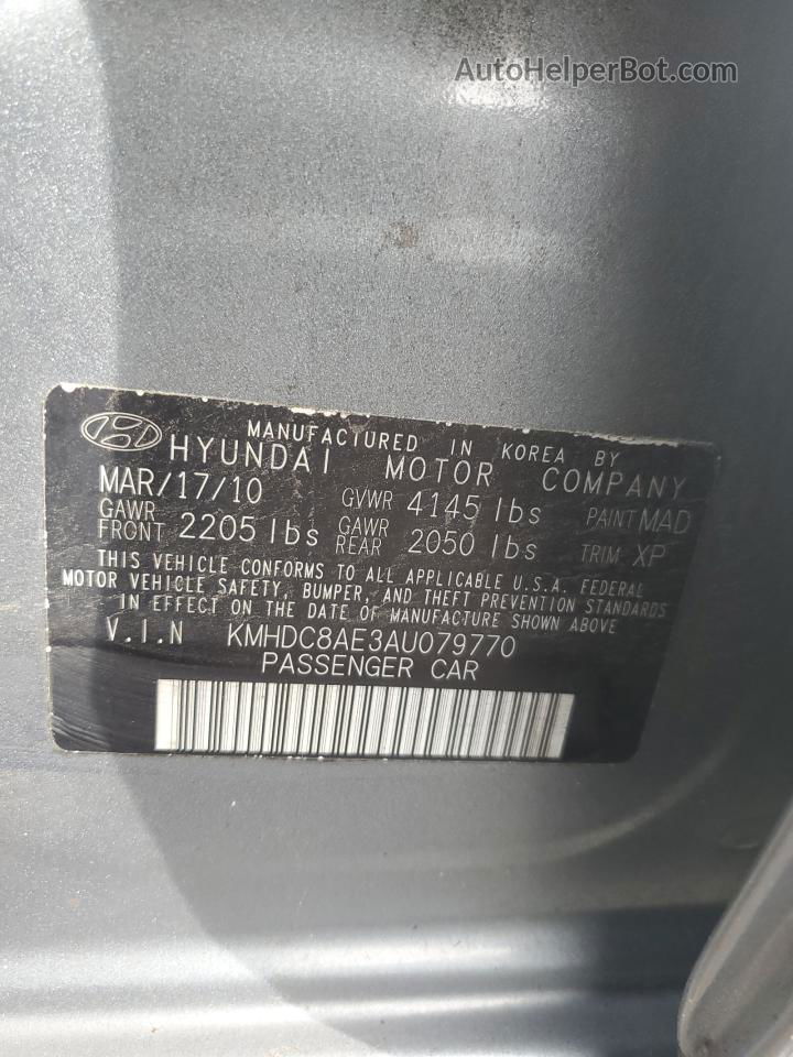 2010 Hyundai Elantra Touring Gls Gray vin: KMHDC8AE3AU079770