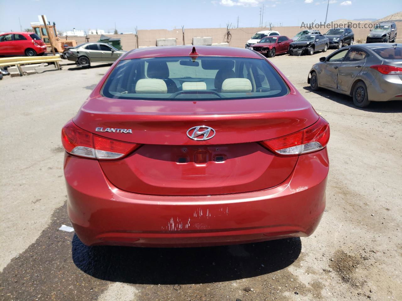 2011 Hyundai Elantra Gls Burgundy vin: KMHDH4AE0BU098563