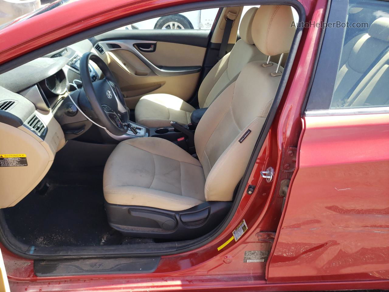 2011 Hyundai Elantra Gls Burgundy vin: KMHDH4AE0BU098563