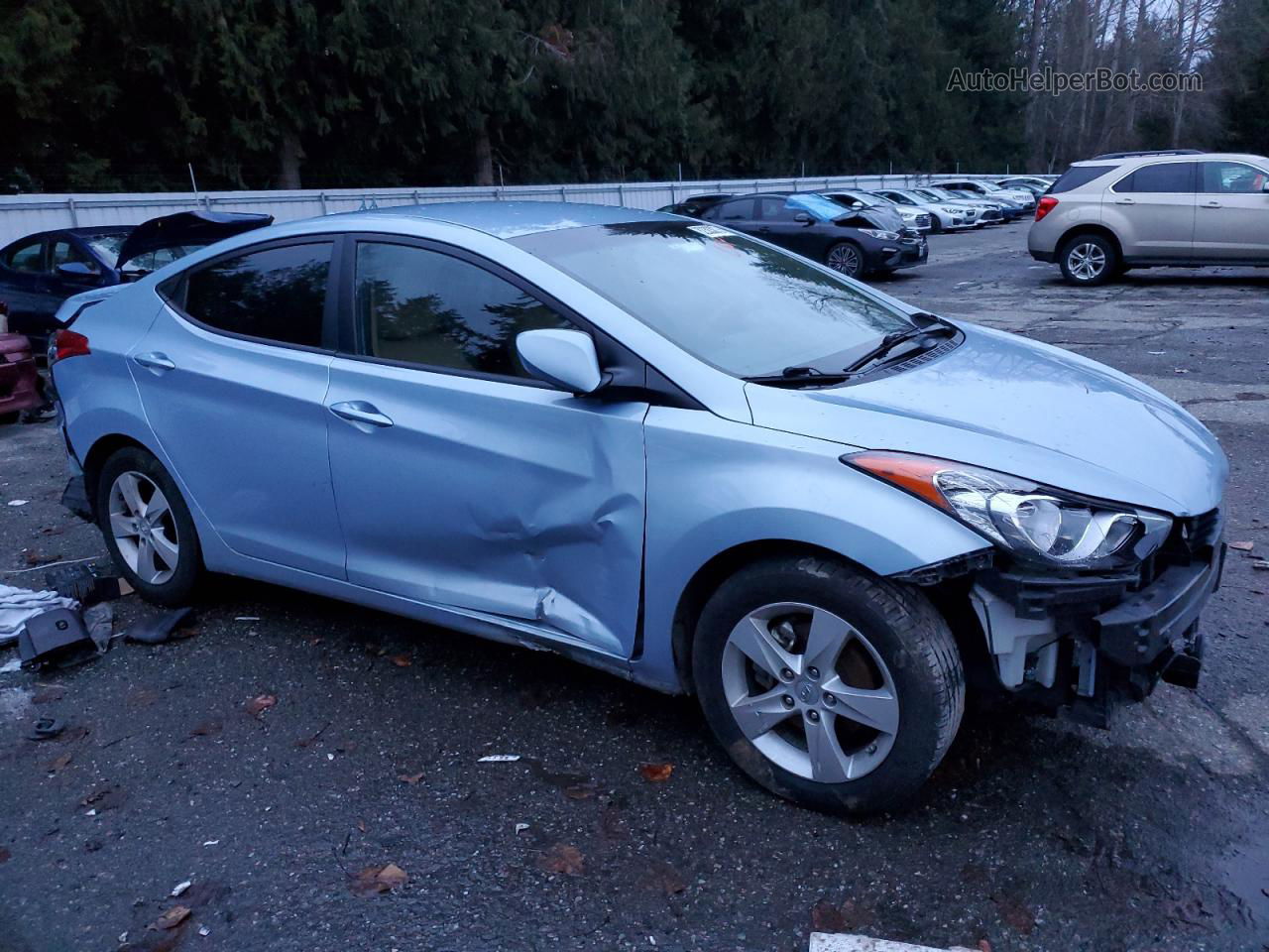 2011 Hyundai Elantra Gls Blue vin: KMHDH4AE0BU100506