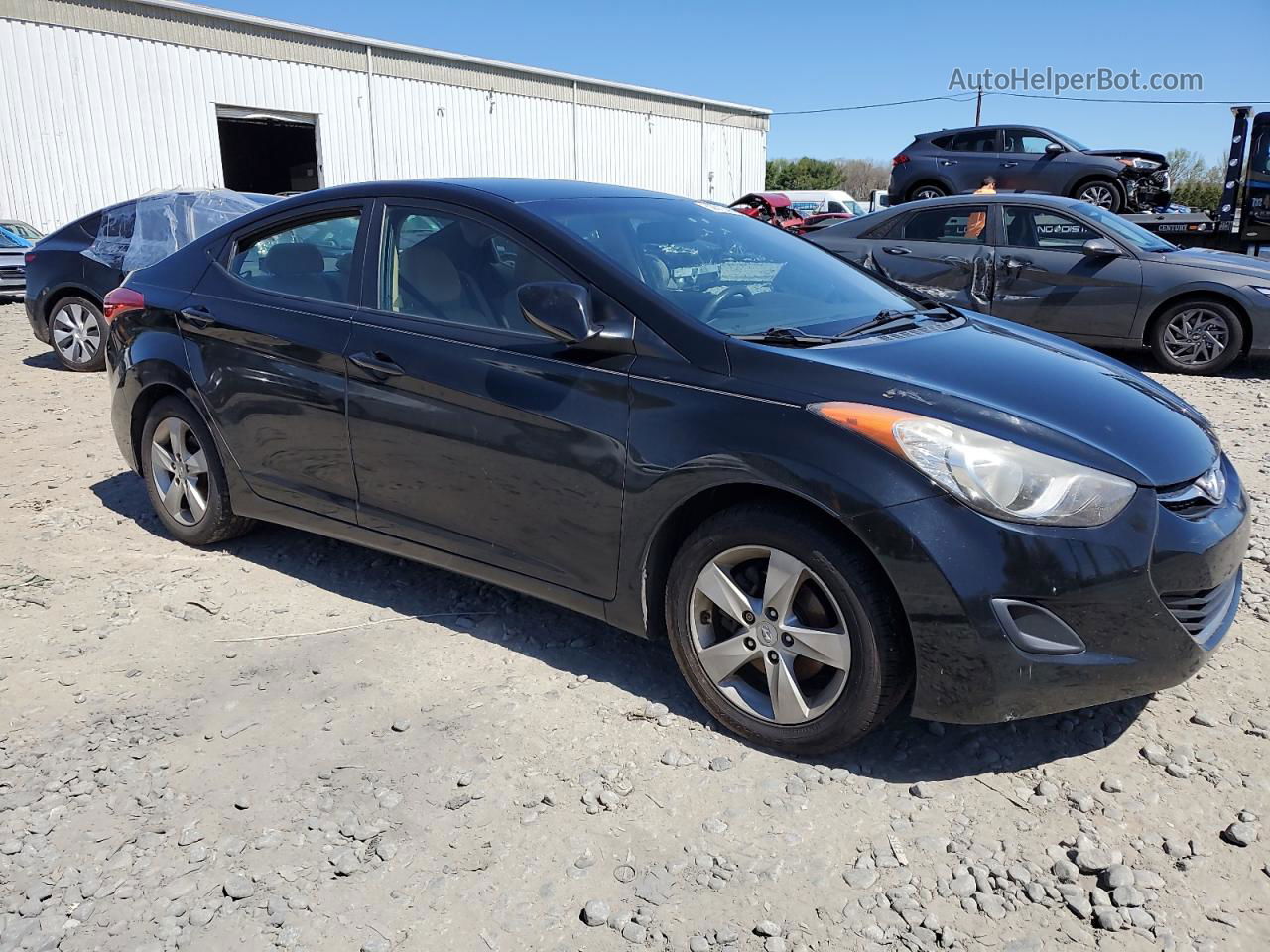 2011 Hyundai Elantra Gls Black vin: KMHDH4AE0BU101574