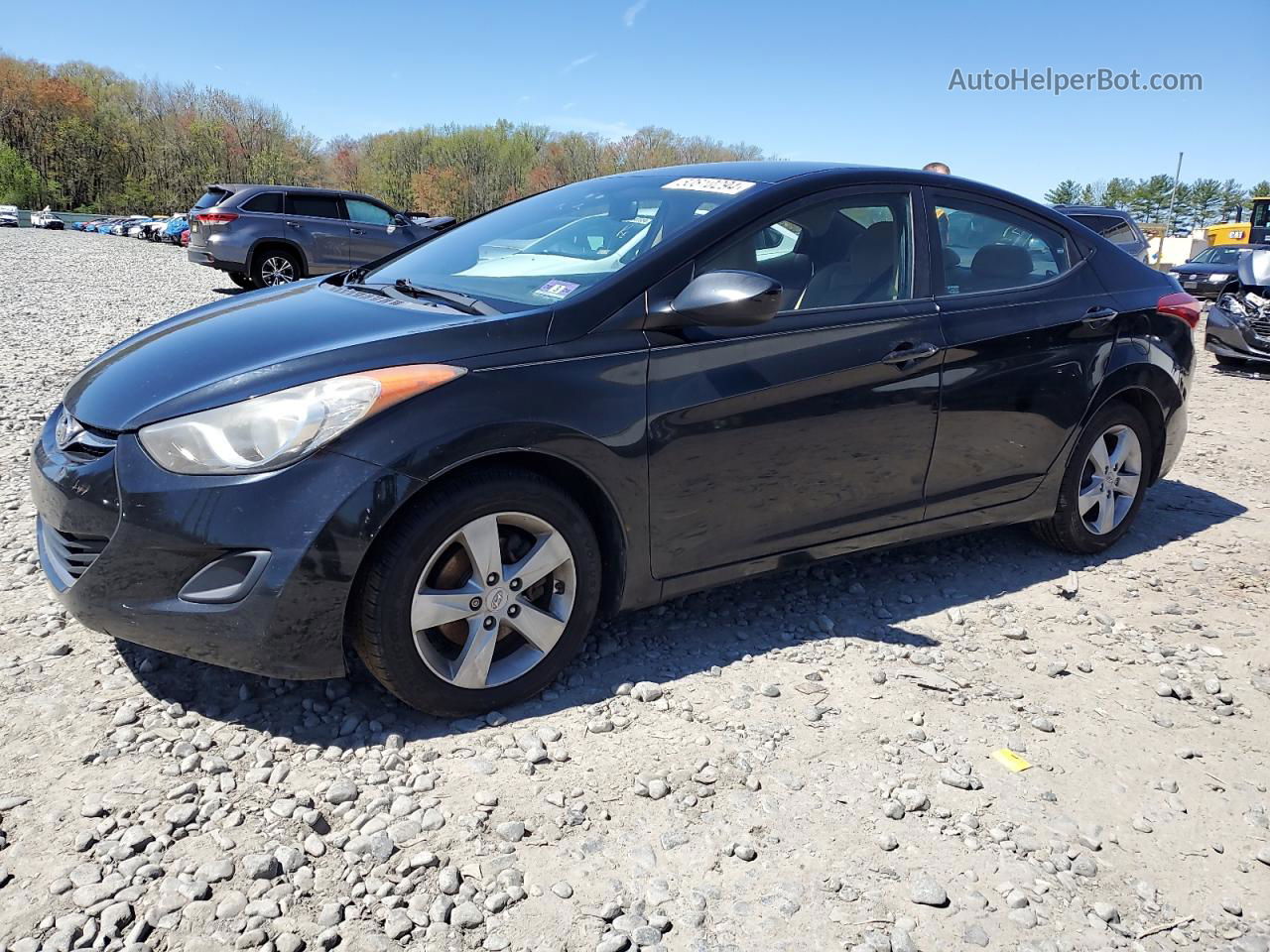 2011 Hyundai Elantra Gls Black vin: KMHDH4AE0BU101574