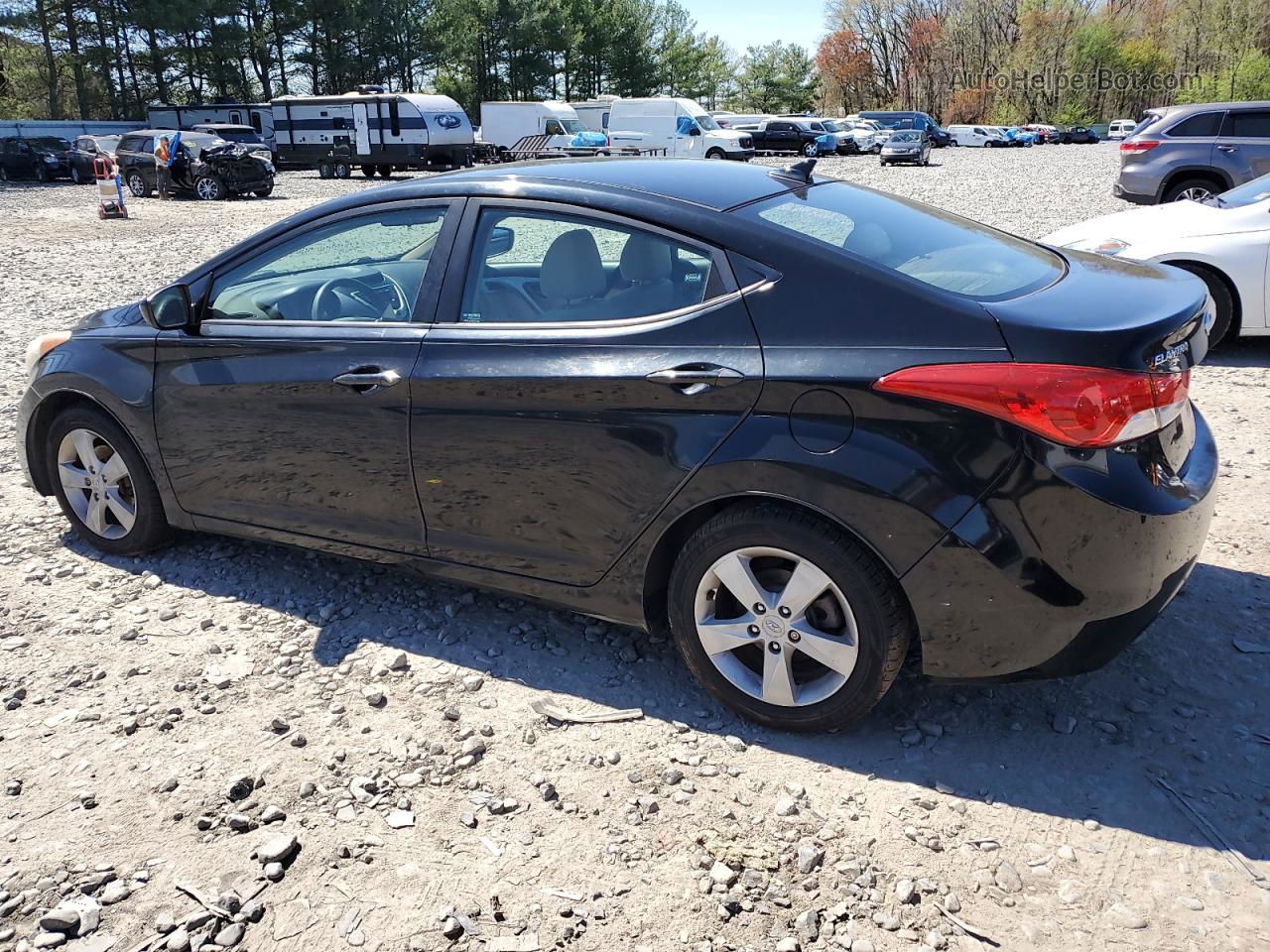 2011 Hyundai Elantra Gls Black vin: KMHDH4AE0BU101574