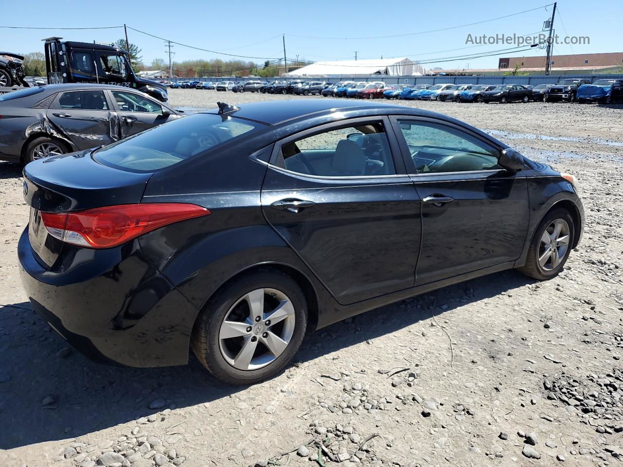 2011 Hyundai Elantra Gls Black vin: KMHDH4AE0BU101574