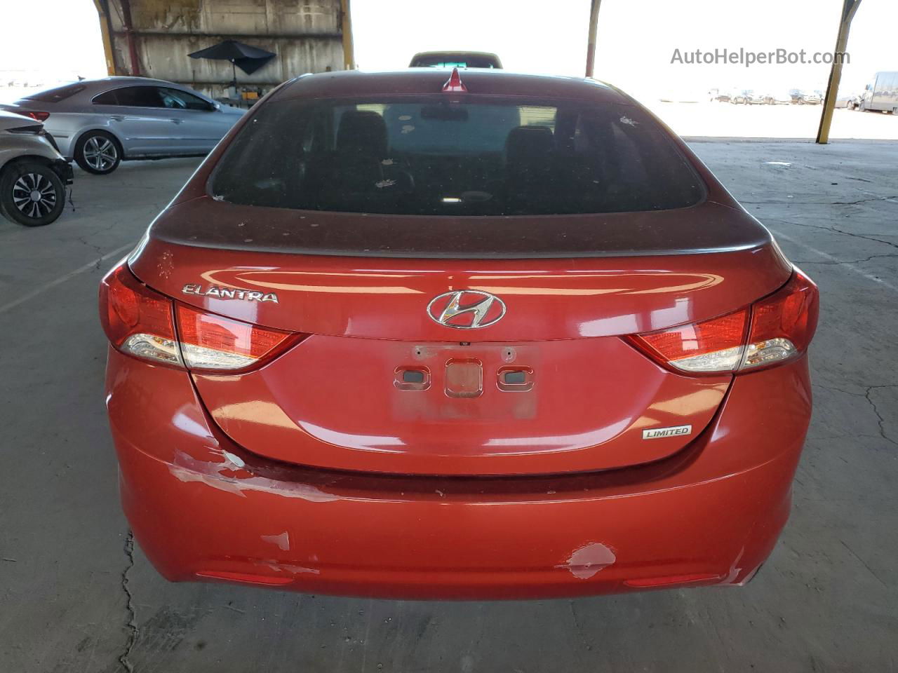 2012 Hyundai Elantra Gls Red vin: KMHDH4AE0CU220324