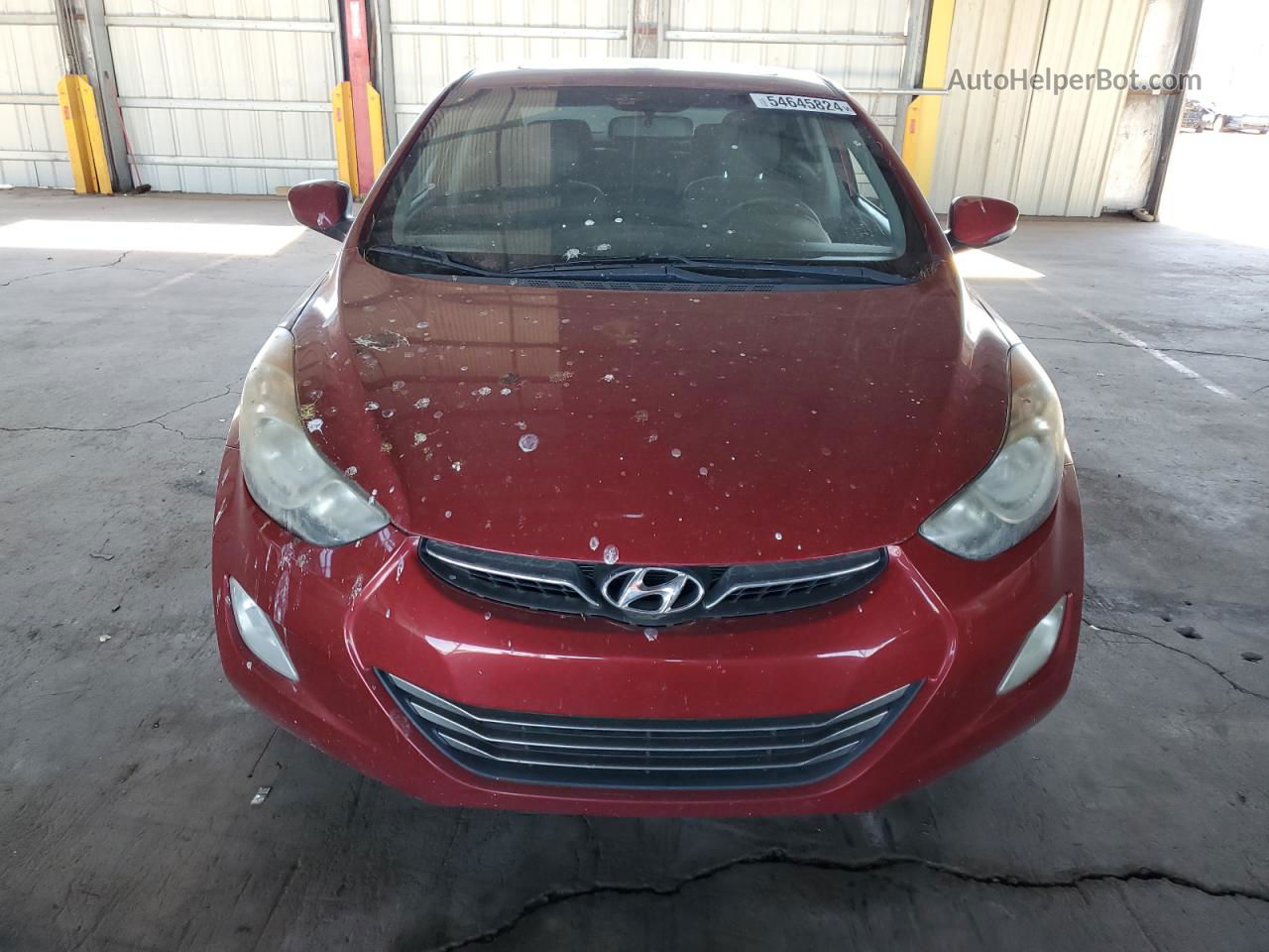 2012 Hyundai Elantra Gls Red vin: KMHDH4AE0CU220324