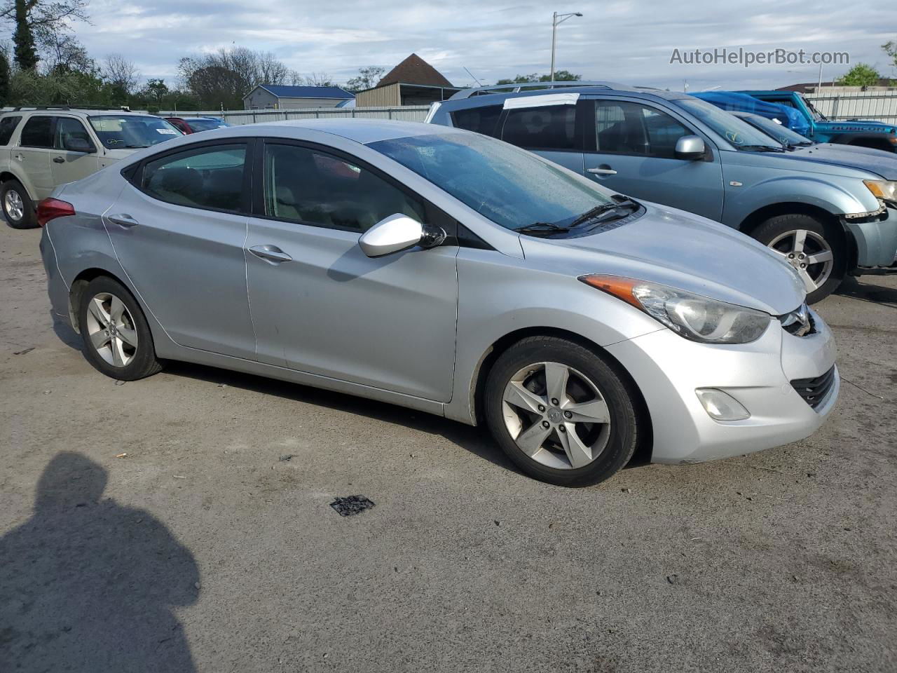 2012 Hyundai Elantra Gls Silver vin: KMHDH4AE0CU317992