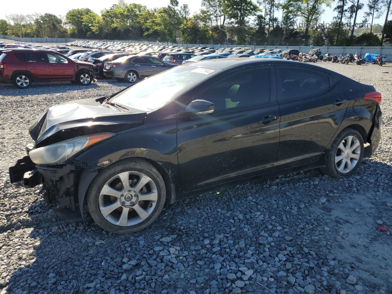 2012 Hyundai Elantra Gls Black vin: KMHDH4AE0CU433743