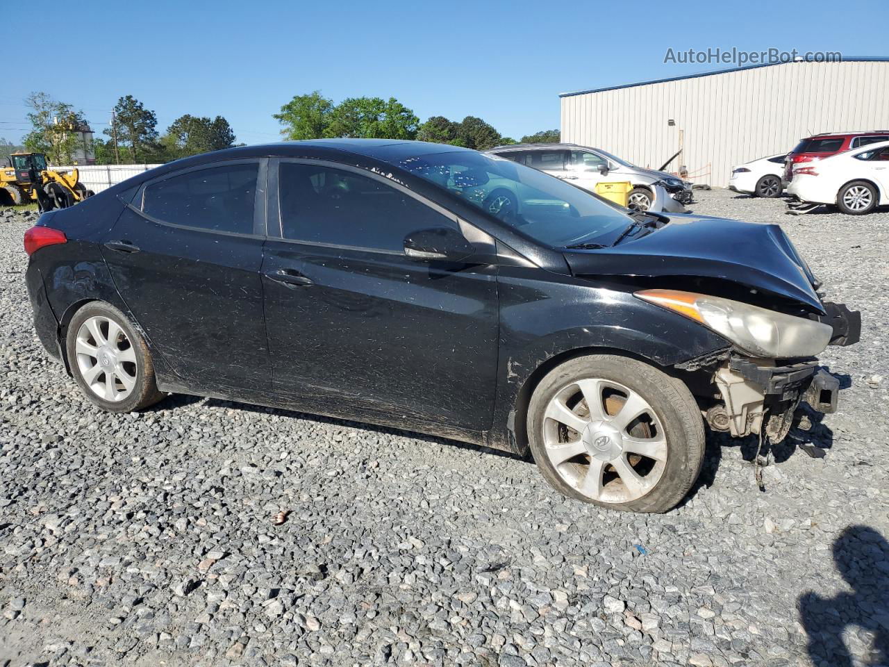 2012 Hyundai Elantra Gls Black vin: KMHDH4AE0CU433743