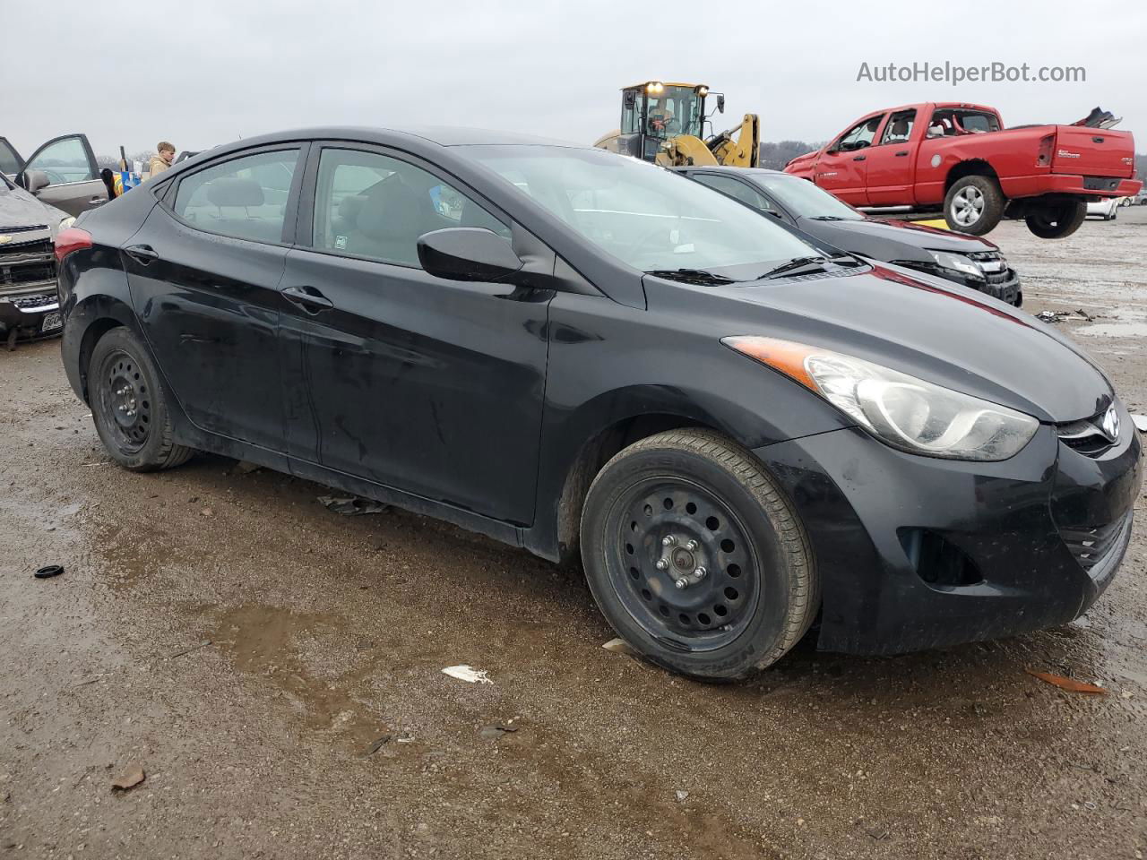 2012 Hyundai Elantra Gls Черный vin: KMHDH4AE0CU456715