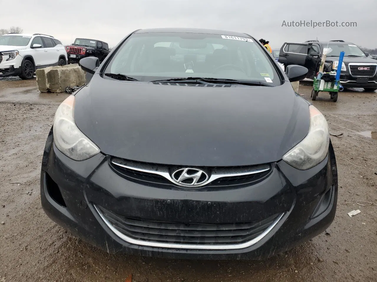 2012 Hyundai Elantra Gls Black vin: KMHDH4AE0CU456715