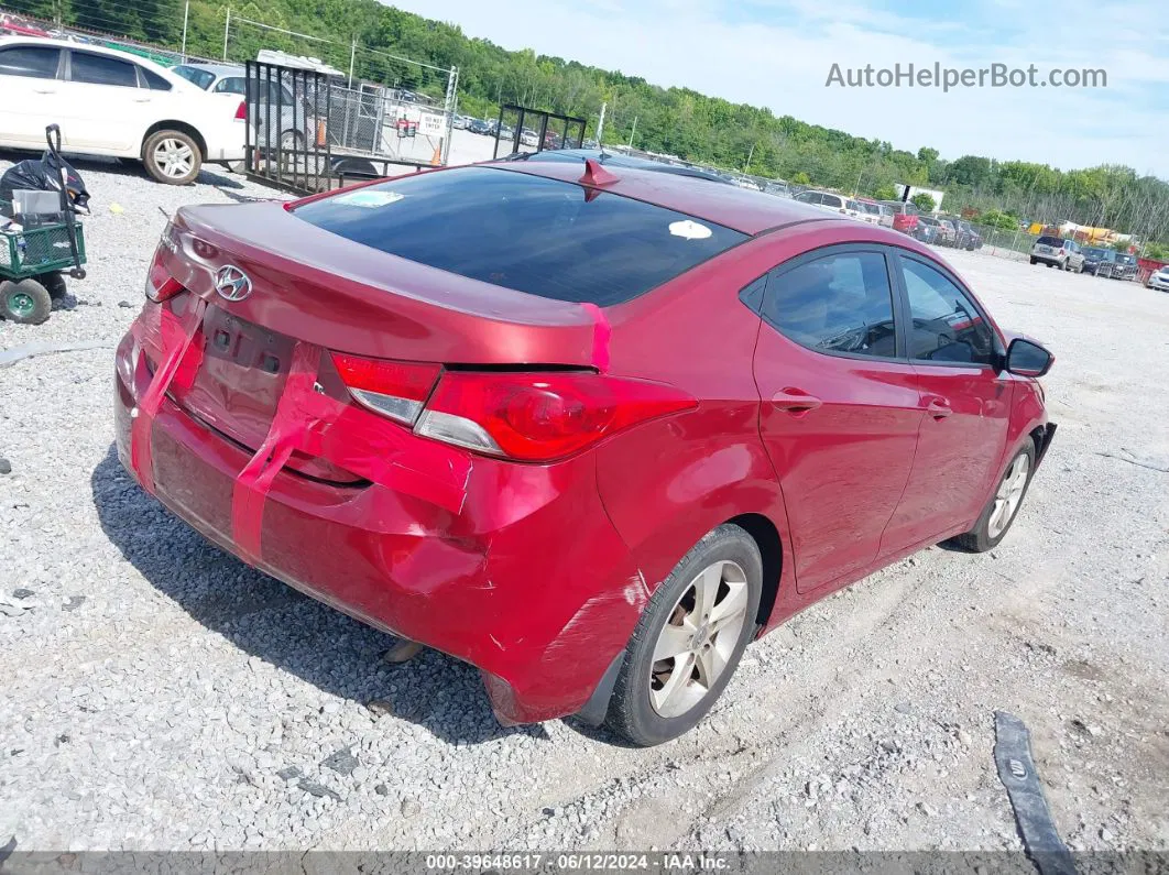 2012 Hyundai Elantra Gls (ulsan Plant) Бордовый vin: KMHDH4AE0CU468797