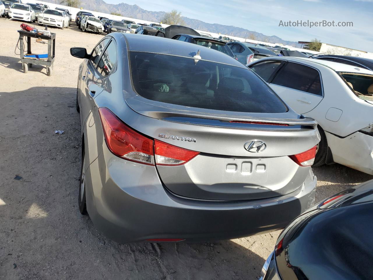 2013 Hyundai Elantra Gls Silver vin: KMHDH4AE0DU010288