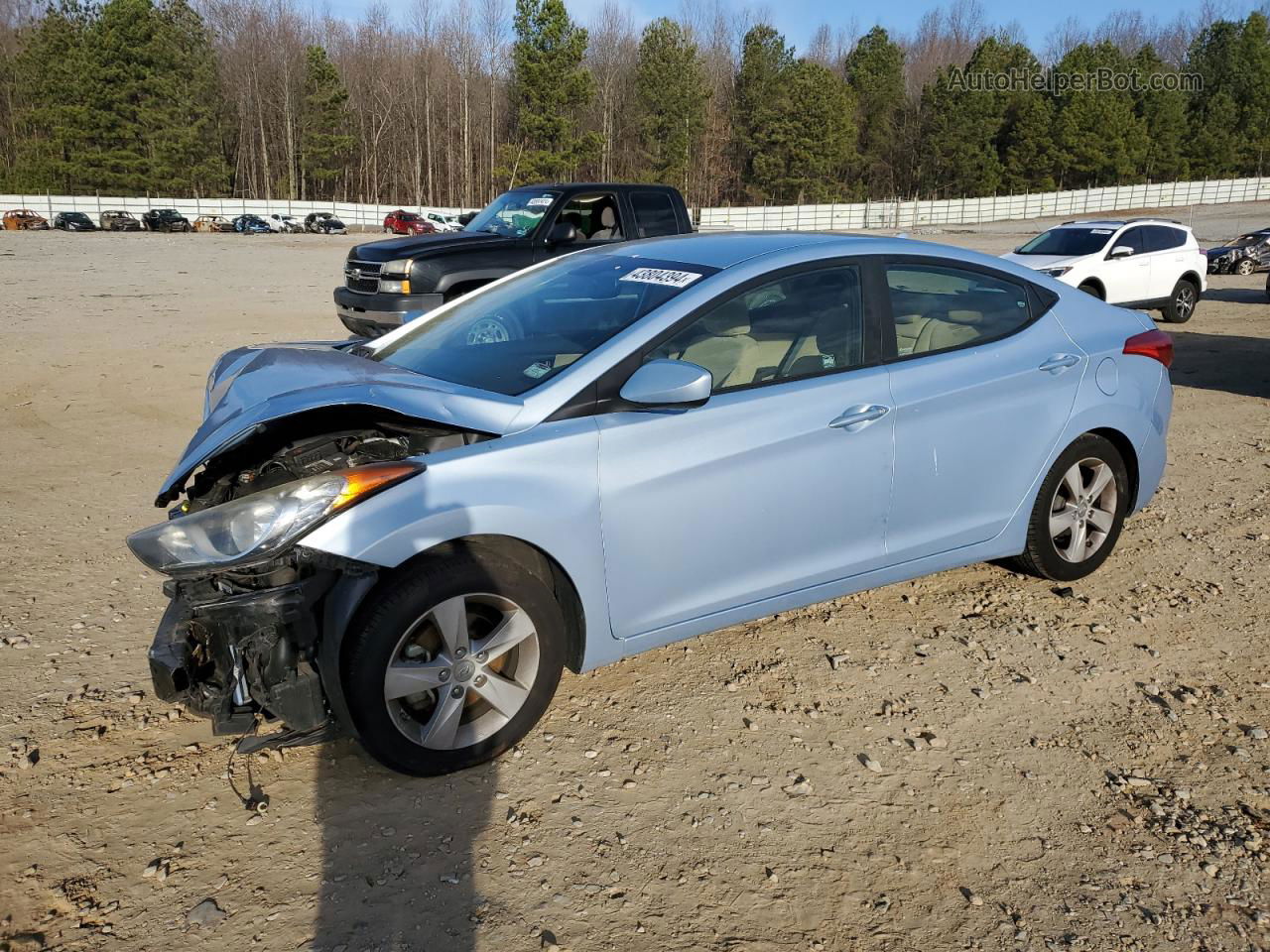 2013 Hyundai Elantra Gls Blue vin: KMHDH4AE0DU489439