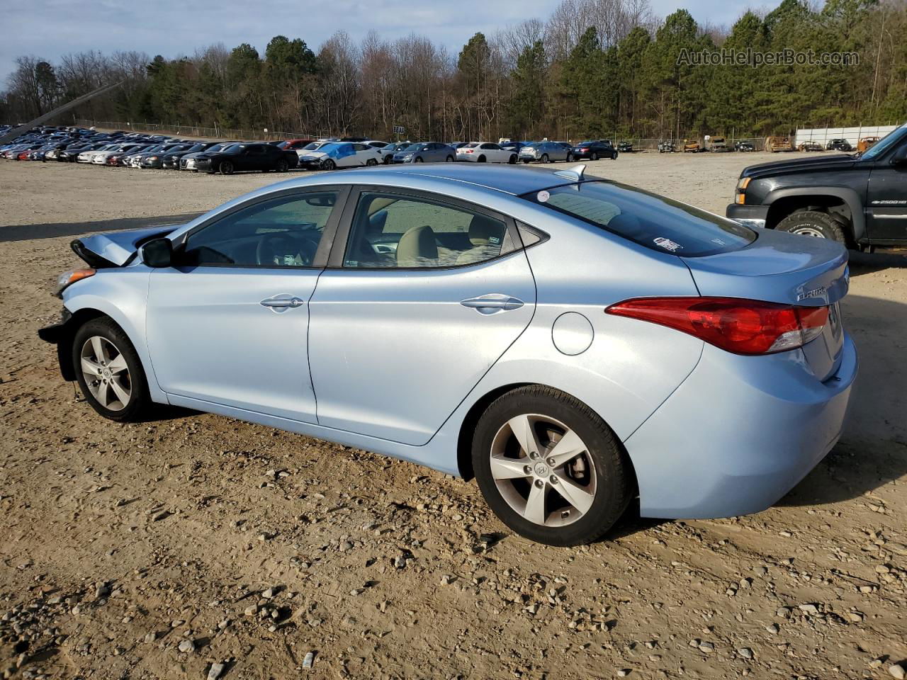 2013 Hyundai Elantra Gls Blue vin: KMHDH4AE0DU489439