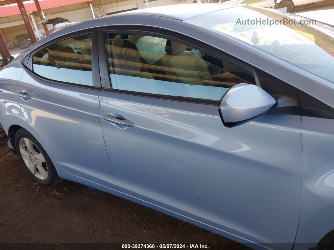 2013 Hyundai Elantra Gls Light Blue vin: KMHDH4AE0DU507194