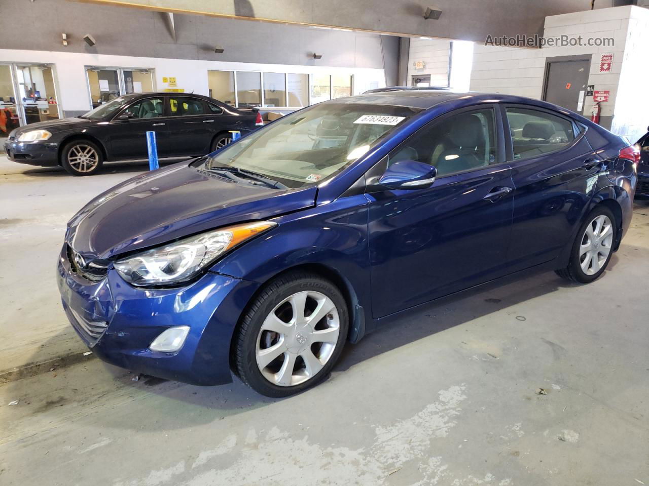 2013 Hyundai Elantra Gls Blue vin: KMHDH4AE0DU687938