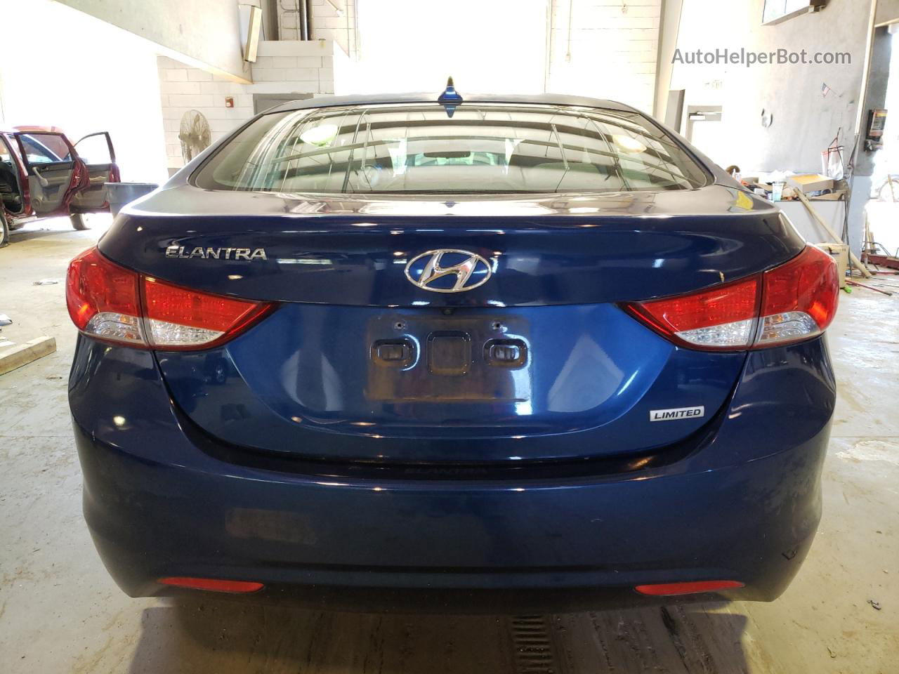 2013 Hyundai Elantra Gls Синий vin: KMHDH4AE0DU687938