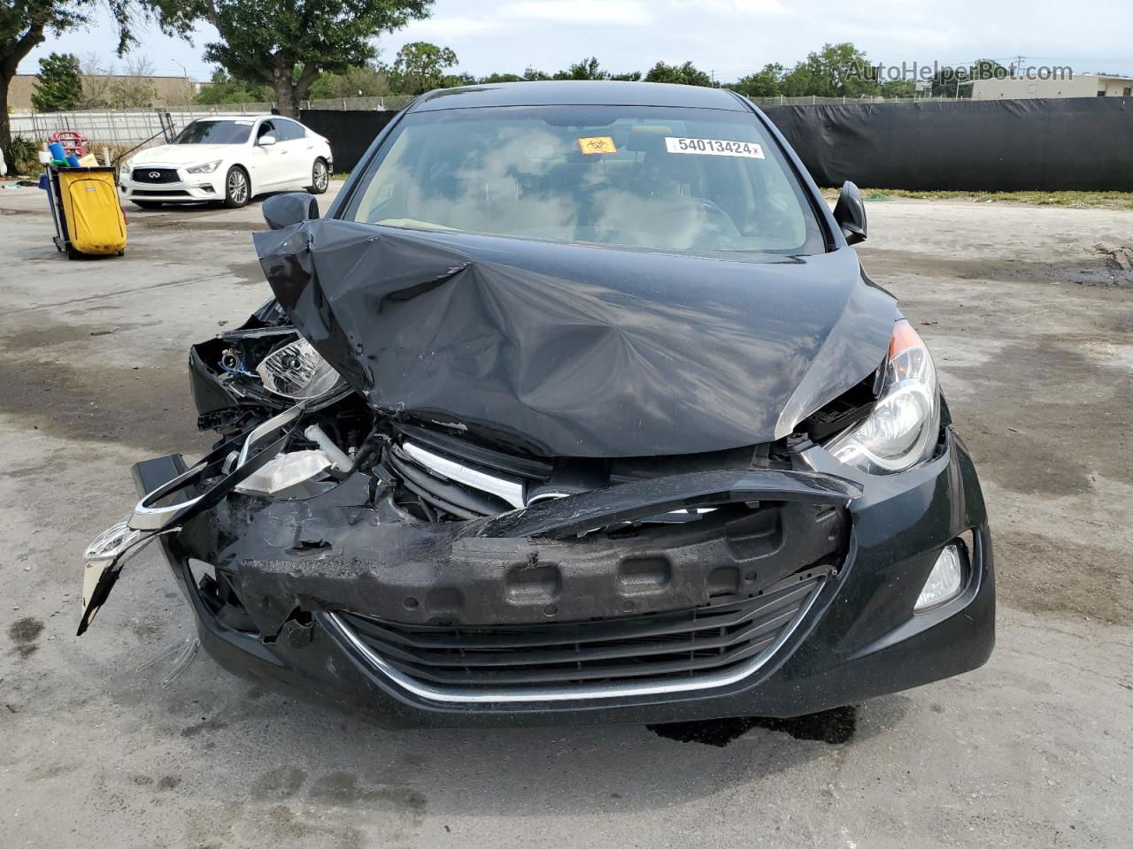 2013 Hyundai Elantra Gls Черный vin: KMHDH4AE0DU815756