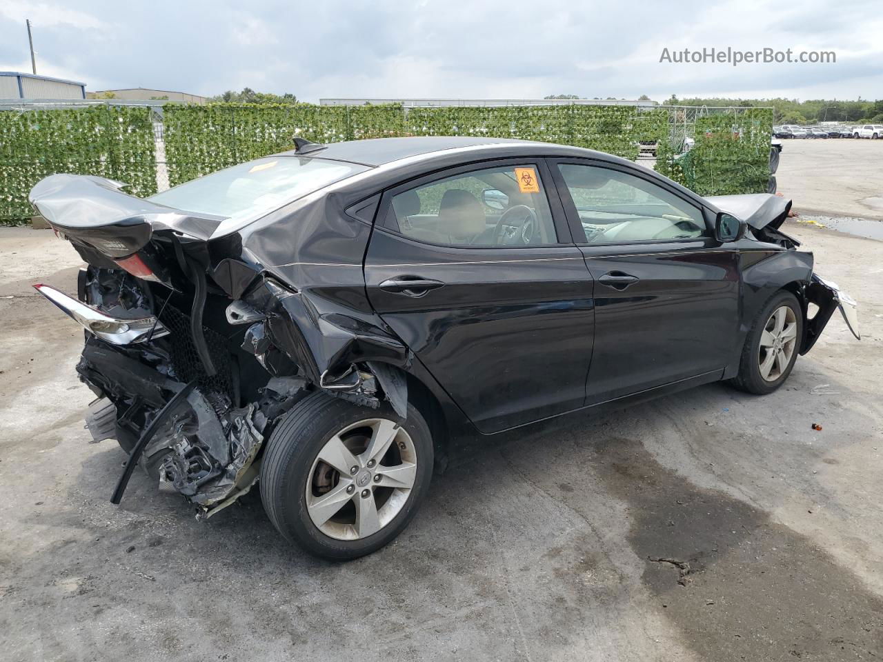 2013 Hyundai Elantra Gls Black vin: KMHDH4AE0DU815756