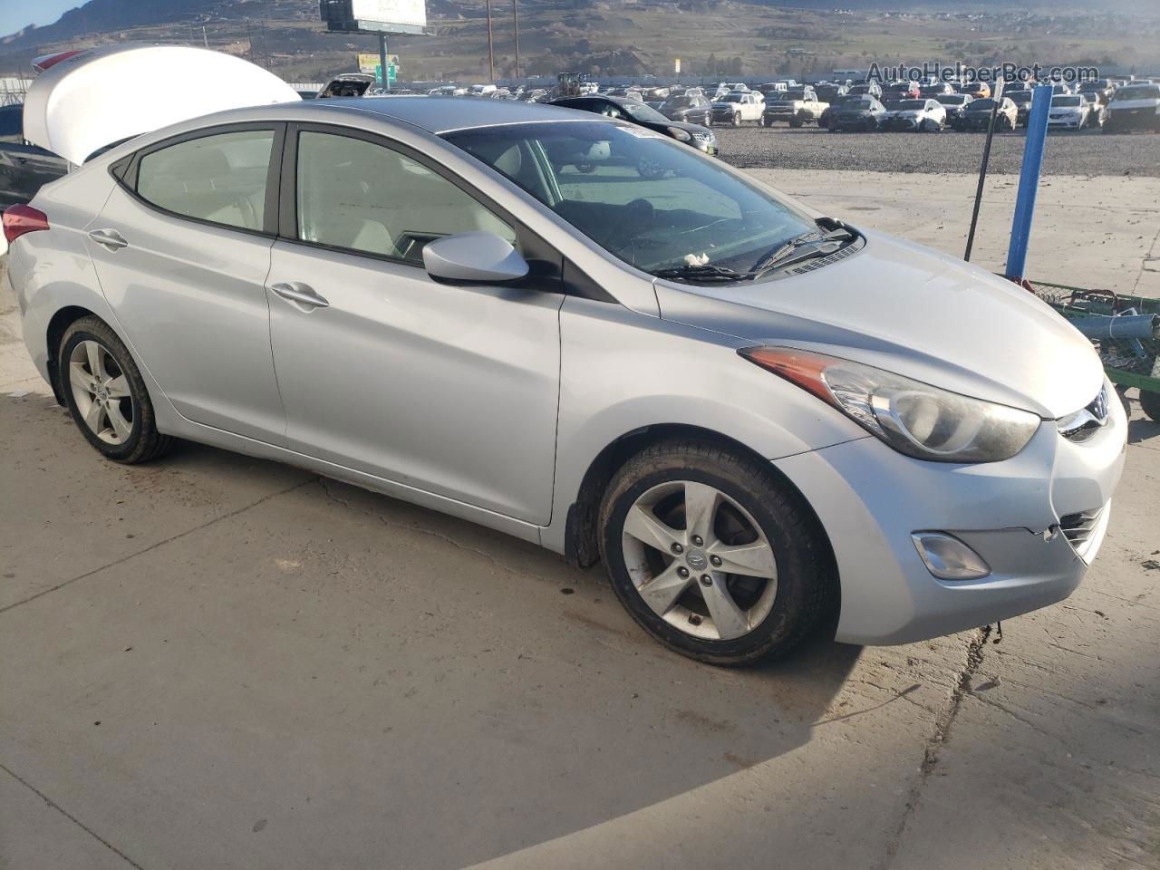 2013 Hyundai Elantra Gls Silver vin: KMHDH4AE0DU889694