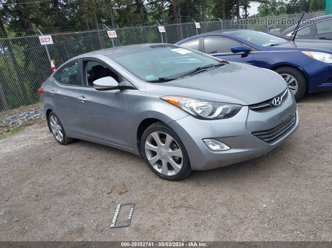 2013 Hyundai Elantra Limited Gray vin: KMHDH4AE0DU935198