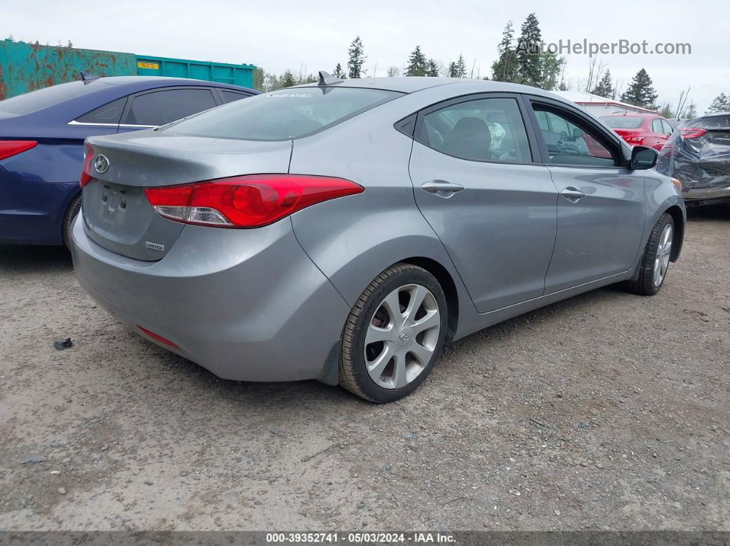 2013 Hyundai Elantra Limited Gray vin: KMHDH4AE0DU935198