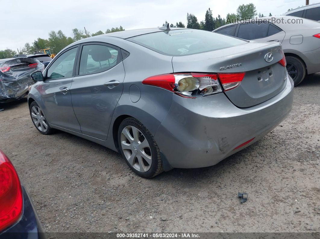 2013 Hyundai Elantra Limited Gray vin: KMHDH4AE0DU935198