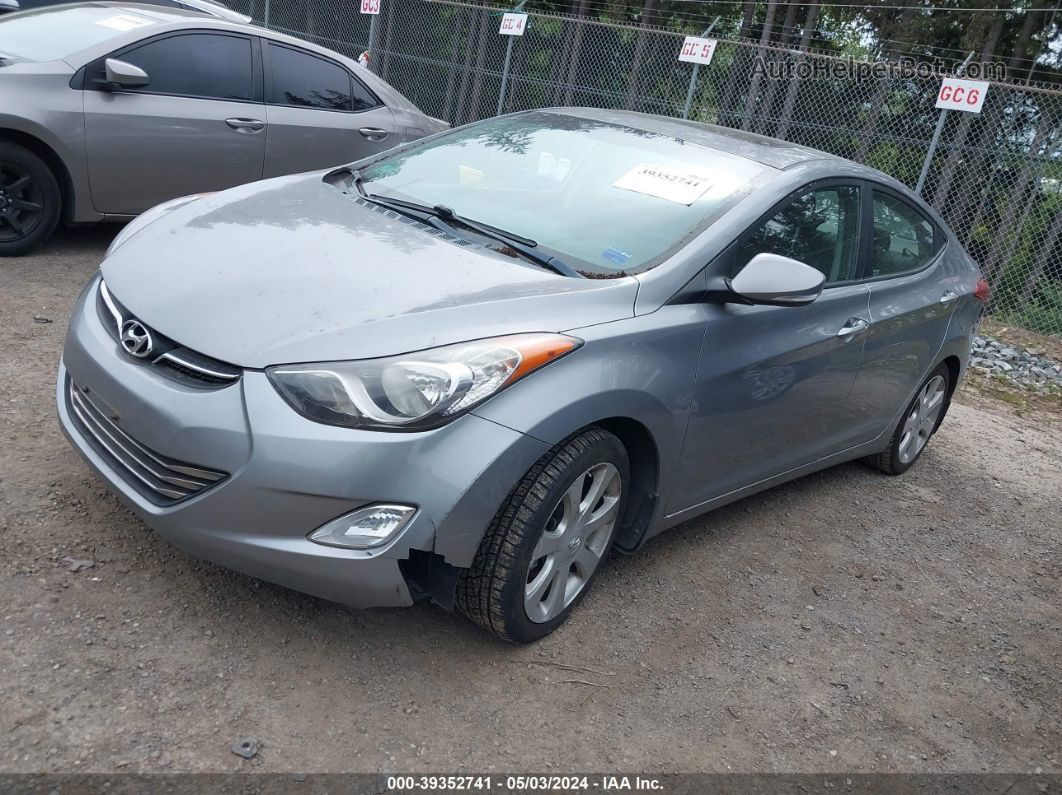 2013 Hyundai Elantra Limited Gray vin: KMHDH4AE0DU935198