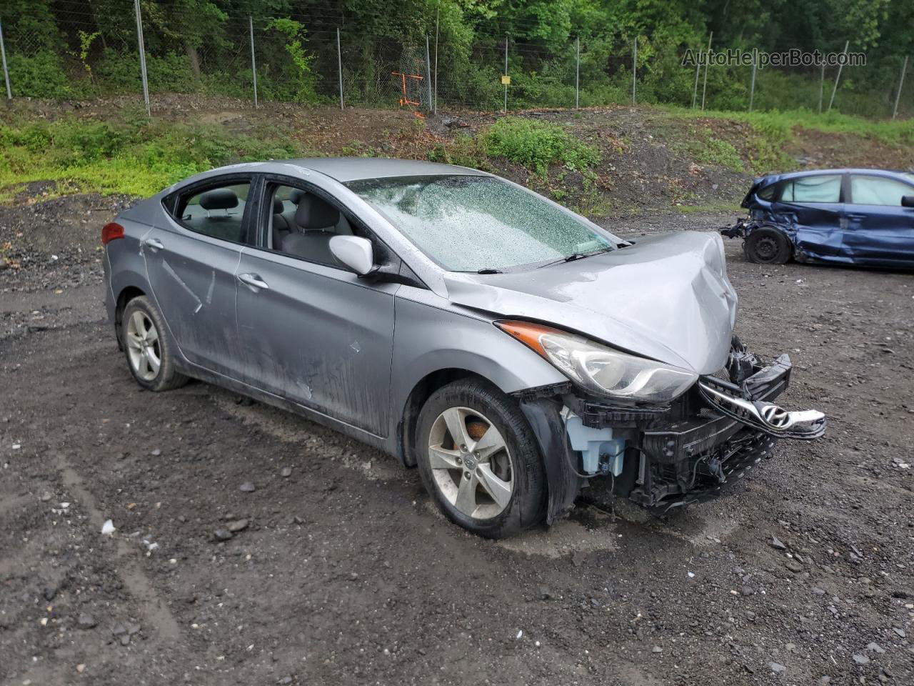 2013 Hyundai Elantra Gls Silver vin: KMHDH4AE0DU940823