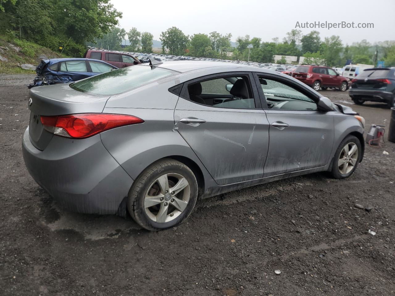 2013 Hyundai Elantra Gls Silver vin: KMHDH4AE0DU940823