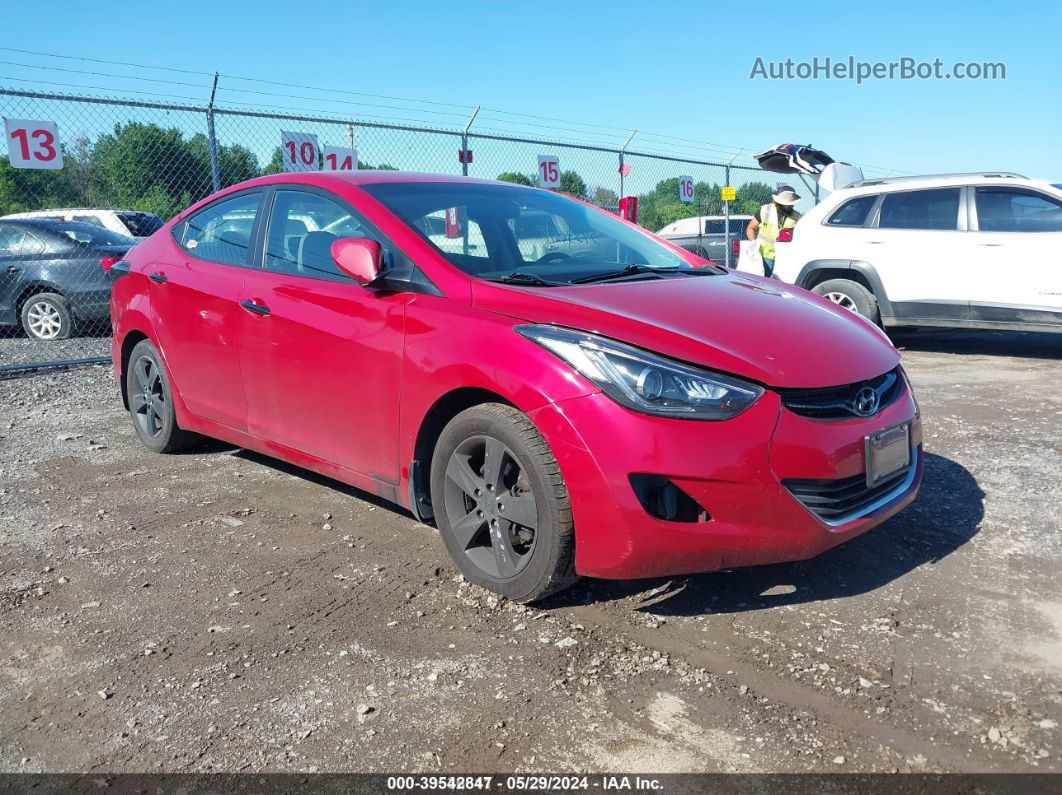 2013 Hyundai Elantra Gls Red vin: KMHDH4AE0DU942782