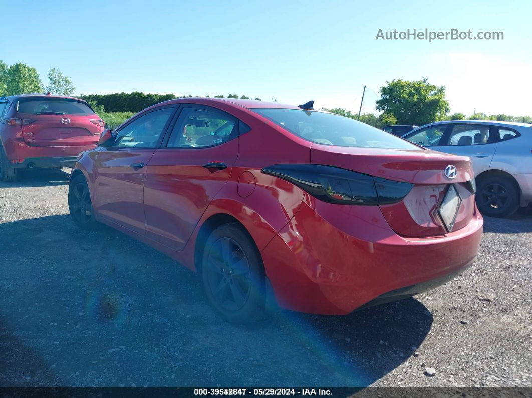 2013 Hyundai Elantra Gls Red vin: KMHDH4AE0DU942782