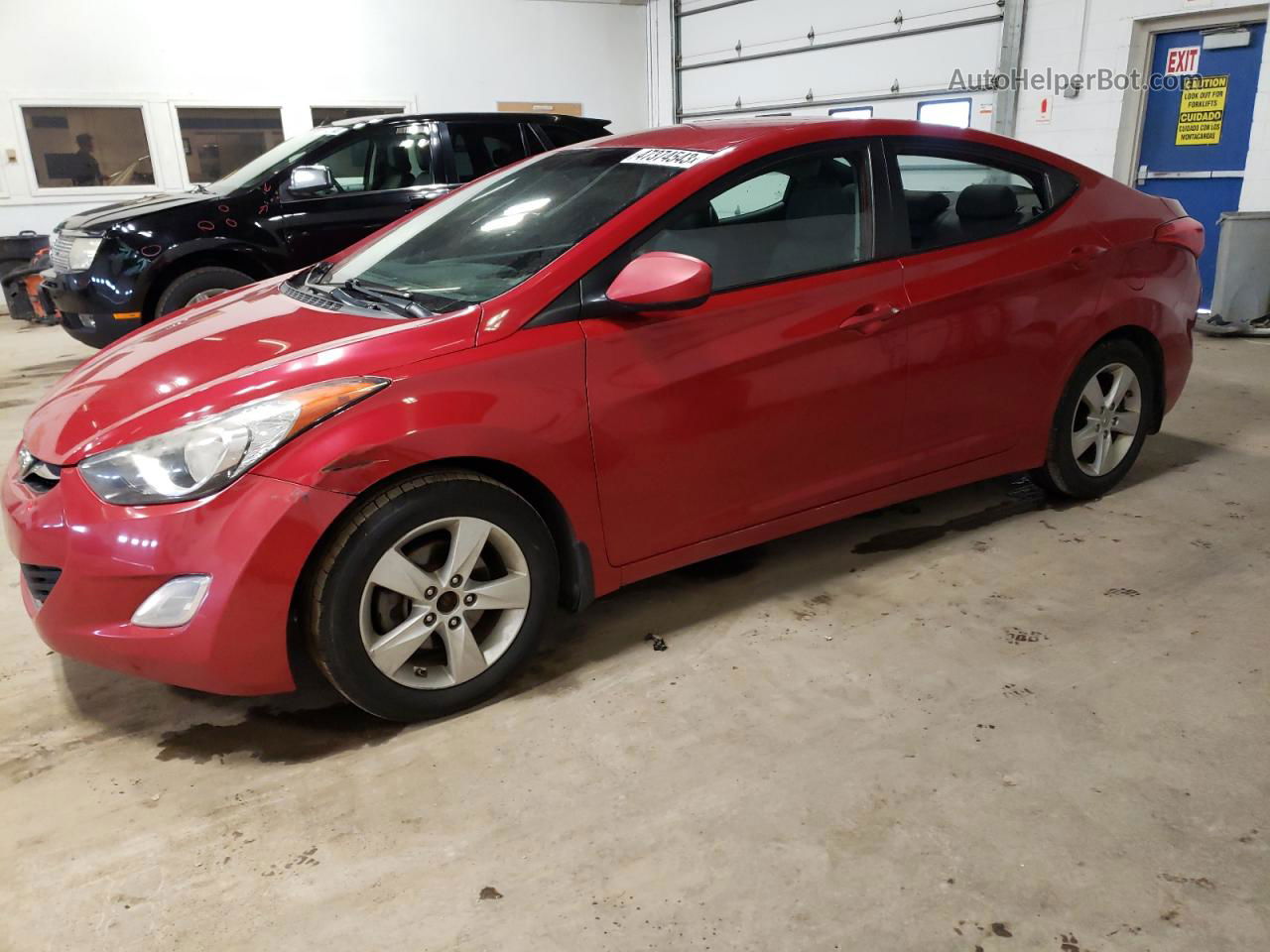 2013 Hyundai Elantra Gls Red vin: KMHDH4AE0DU967777